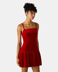 GIOVANNA DRESS RED VELVET