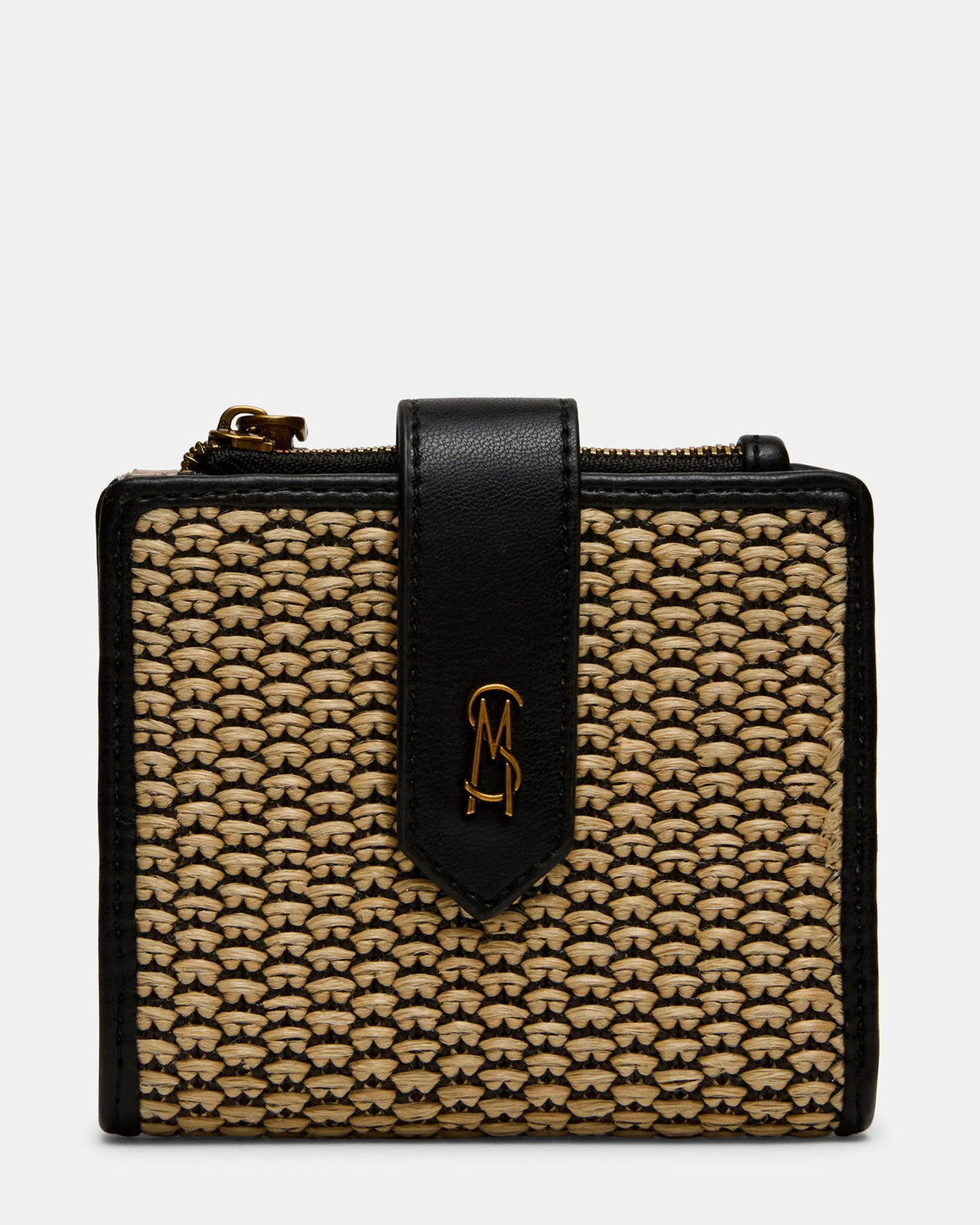 JEM STRAW WALLET BLACK/NATURAL